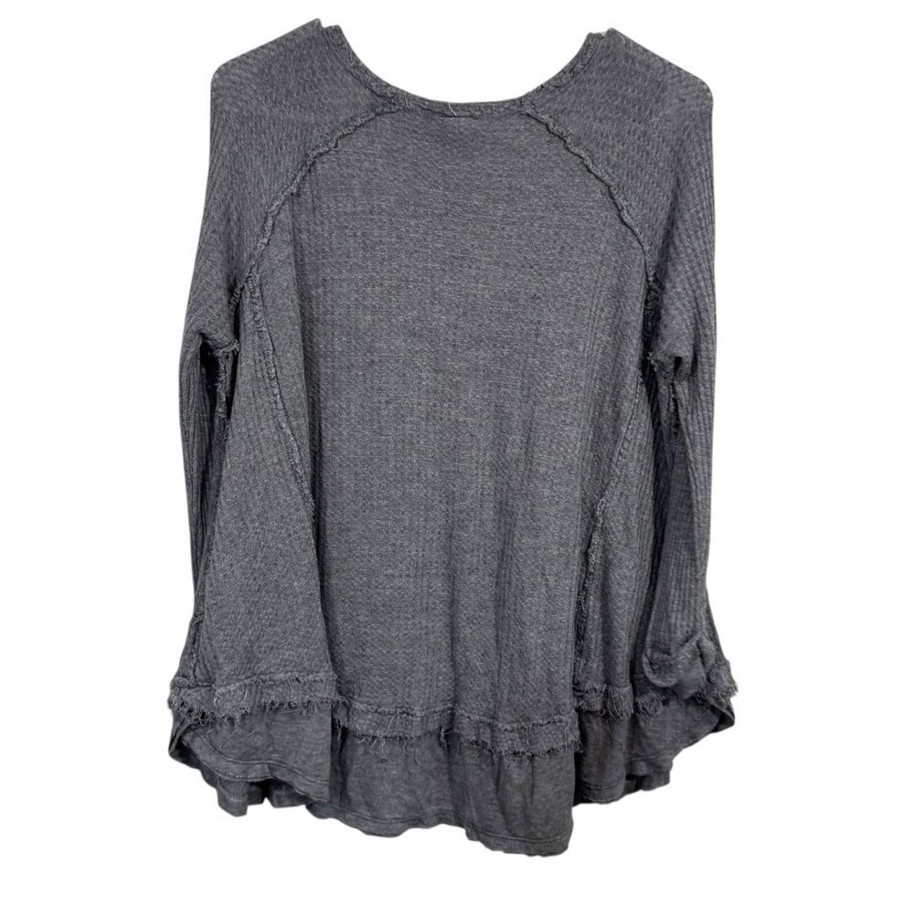 Free People We the Free Laguna Thermal Waffle Knit Oversized Long Sleeve Shirt